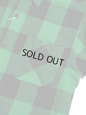 画像4: 【 SUGAR CANE（シュガーケン） 】　ツイルチェックワークシャツ [ L/S TWILL CHECK WORK SHIRT ] [ GREEN ]