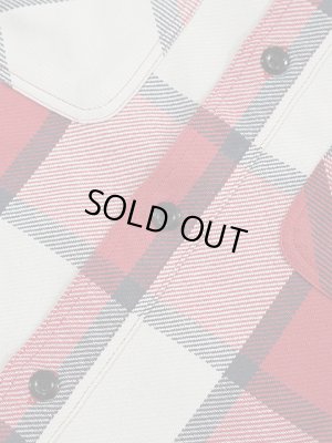 画像7: 【 SUGAR CANE（シュガーケン） 】　ツイルチェックワークシャツ [ L/S TWILL CHECK WORK SHIRT ] [ RED ]