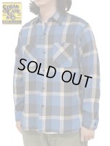 【 SUGAR CANE（シュガーケン） 】　ツイルチェックワークシャツ [ L/S TWILL CHECK WORK SHIRT ] [ NAVY ]