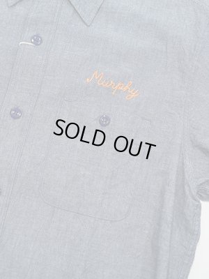 画像4: 【 SUGAR CANE（シュガーケン） 】 L/S CHAMBRAY EMB'D WORK SHIRTS [ General Motor Line ] [ BLUE ]