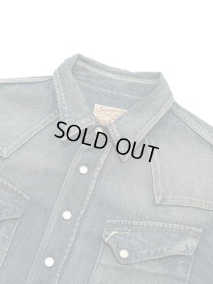 画像3: 【 SUGAR CANE（シュガーケン） 】 BLUE DENIM L/S WESTERN SHIRTS [ AGED MODEL ] [ H.NAVY ]