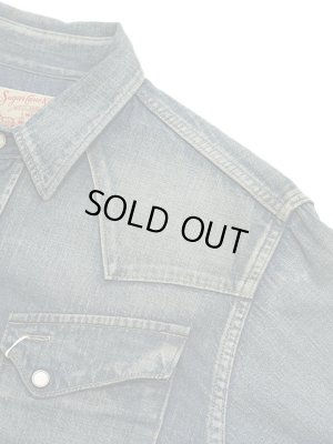 画像5: 【 SUGAR CANE（シュガーケン） 】 BLUE DENIM L/S WESTERN SHIRTS [ AGED MODEL ] [ H.NAVY ]