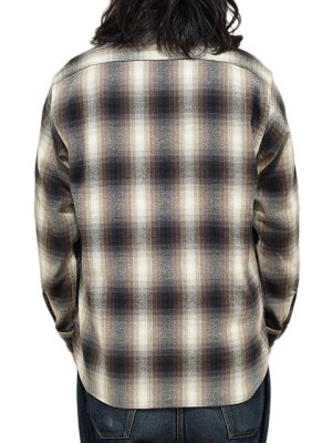 画像2: 【 SUGAR CANE（シュガーケン） 】　ツイルチェックワークシャツ [ L/S TWILL CHECK WORK SHIRT ] [ BROWN ]