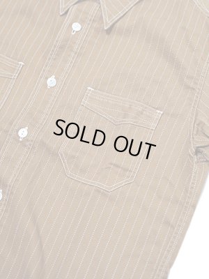 画像4: 【 SUGAR CANE（シュガーケン） 】 【 8.5oz. 】 BROWN WABASH STRIPE S/S WORK SHIRTS [ FICTION ROMANCE ] 