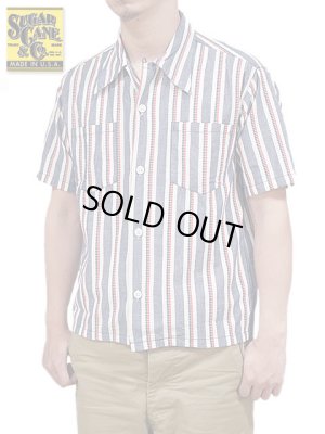 画像1: 【 SUGAR CANE（シュガーケン） 】 ハートストライプオープンカラーシャツ [ Heart Stripe Open Shirt ] 