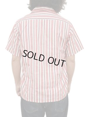 画像2: 【 SUGAR CANE（シュガーケン） 】 ハートストライプオープンカラーシャツ [ Heart Stripe Open Shirt ] [ RED ] 【 メール便可 】