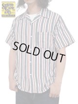 【 SUGAR CANE（シュガーケン） 】 ハートストライプオープンカラーシャツ [ Heart Stripe Open Shirt ] [ NAVY ]
