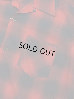 画像4: 【 SUGAR CANE（シュガーケン） 】 レーヨンオンブレーチェックシャツ [ RAYON OMBRE CHECK OPEN SHIRTS ] [ RED ] 【 メール便可 】