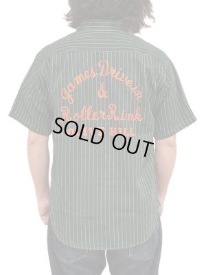 画像2: 【 SUGAR CANE（シュガーケン） 】 半袖コークストライプワークシャツ [ COKE STRIPE WORK SHIRTS ] [ GREEN ]