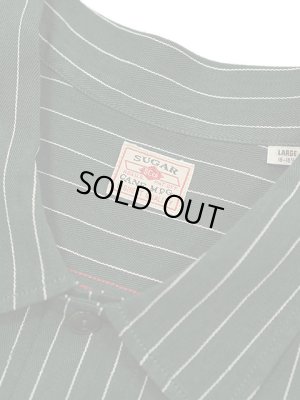 画像9: 【 SUGAR CANE（シュガーケン） 】 半袖コークストライプワークシャツ [ COKE STRIPE WORK SHIRTS ] [ GREEN ]