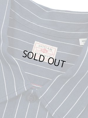 画像9: 【 SUGAR CANE（シュガーケン） 】 半袖コークストライプワークシャツ [ COKE STRIPE WORK SHIRTS ] [ NAVY ]