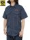 画像1: 【 SUGAR CANE（シュガーケン） 】 半袖コークストライプワークシャツ [ COKE STRIPE WORK SHIRTS ] [ NAVY ] (1)