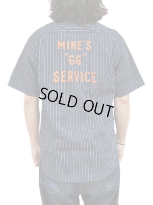 画像2: 【 SUGAR CANE（シュガーケン） 】 半袖コークストライプワークシャツ [ COKE STRIPE WORK SHIRTS ] [ NAVY ]