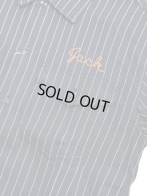 画像4: 【 SUGAR CANE（シュガーケン） 】 半袖コークストライプワークシャツ [ COKE STRIPE WORK SHIRTS ] [ NAVY ]