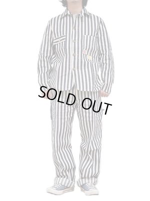 画像13: 【 HEAD LIGHT x SUGAR CANE (ヘッドライト x シュガーケーン) 】 【 7oz. 】 デッドストックヒッコリーストライプワークパンツ [ NOS 7oz. 1/2" INDIGO STRIPE WORK PANTS ]