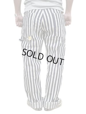 画像2: 【 HEAD LIGHT x SUGAR CANE (ヘッドライト x シュガーケーン) 】 【 7oz. 】 デッドストックヒッコリーストライプワークパンツ [ NOS 7oz. 1/2" INDIGO STRIPE WORK PANTS ]