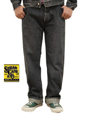 画像1: 【 SUGAR CANE（シュガーケン） 】 14.25oz. BLACK DENIM 1947 HARD WASH MODEL ( REGULAR STRAIGHT )  [ 1947 MODEL ]