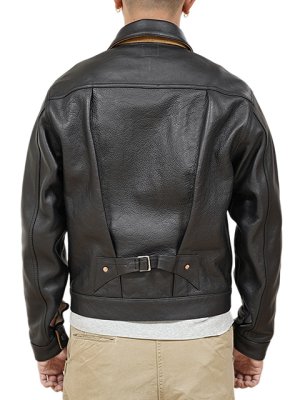 画像2: 【 SUGAR CANE×Mister Freedom 】 COWHIDE LEATHER Ranch Blouse [ Made in U.S.A. ] [ Sportsman ]