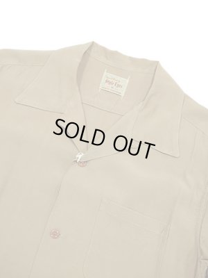 画像3: 【 STYLE EYES（スタイルアイズ） 】　レーヨンボーリングシャツ　[ RAYON BOWLING SHIRT ] [ PLAIN ] [ LIGHT BROWN ] 【 メール便可 】