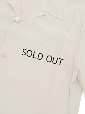 画像4: 【 STYLE EYES（スタイルアイズ） 】　レーヨンボーリングシャツ　[ RAYON BOWLING SHIRT ] [ PLAIN ] [ LIGHT BROWN ] 【 メール便可 】