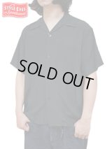 【 STYLE EYES（スタイルアイズ） 】　レーヨンボーリングシャツ　[ RAYON BOWLING SHIRT ] [ PLAIN ] [ BLACK ] 【 メール便可 】