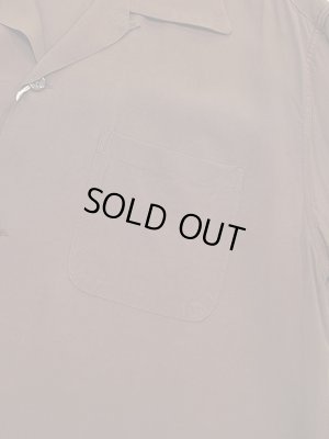 画像4: 【 STYLE EYES（スタイルアイズ） 】　レーヨンボーリングシャツ　[ RAYON BOWLING SHIRT ] [ PLAIN ] [ BROWN ] 【 メール便可 】