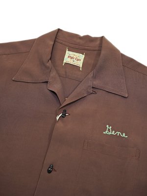 画像3: 【 STYLE EYES（スタイルアイズ） 】　レーヨンボーリングシャツ　[ RAYON BOWLING SHIRT ] [  I.FA. ] [ BROWN ] 【 メール便可 】