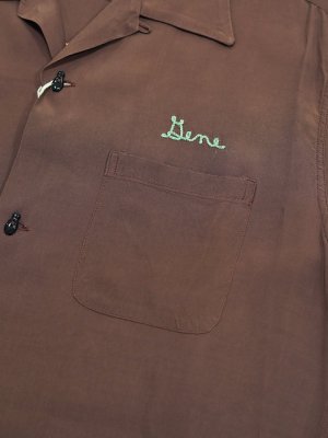 画像4: 【 STYLE EYES（スタイルアイズ） 】　レーヨンボーリングシャツ　[ RAYON BOWLING SHIRT ] [  I.FA. ] [ BROWN ] 【 メール便可 】