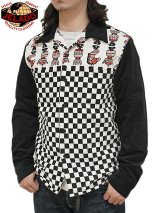 【 JELADO（ジェラード） 】　ウエストコーストシャツ　[ Corduroy Westcoast shirt ] [ Chess Design ] [ BLACK ]