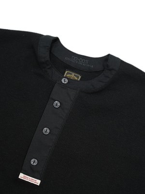 画像3: 【 GYPSY & SONS（ジプシー&サンズ） 】　ウール混ヘンリーネックサーマル　[ WOOL CLASSIC HENRY INNER ] [ BLACK ] 【 メール便可 】