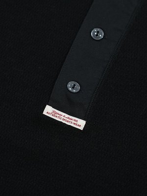 画像4: 【 GYPSY & SONS（ジプシー&サンズ） 】　ウール混ヘンリーネックサーマル　[ WOOL CLASSIC HENRY INNER ] [ BLACK ] 【 メール便可 】