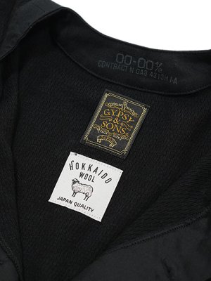 画像8: 【 GYPSY & SONS（ジプシー&サンズ） 】　ウール混ヘンリーネックサーマル　[ WOOL CLASSIC HENRY INNER ] [ BLACK ] 【 メール便可 】