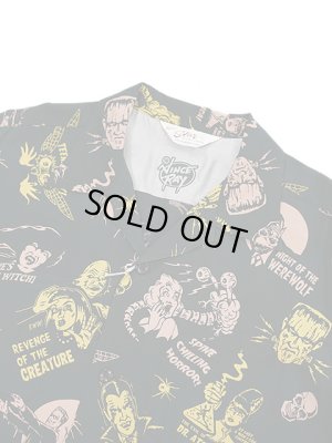 画像3: 【 STAR OF HOLLYWOOD×VINCE RAY（スターオブハリウッド×ヴィンスレイ） 】　L/S OPEN SHIRTS　[ THE MONSTERS ] [ BLACK ]