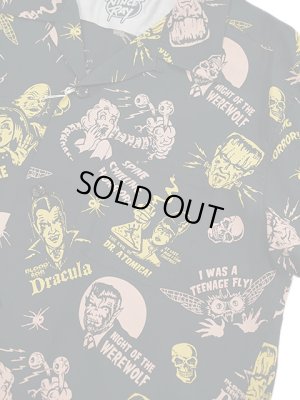 画像4: 【 STAR OF HOLLYWOOD×VINCE RAY（スターオブハリウッド×ヴィンスレイ） 】　L/S OPEN SHIRTS　[ THE MONSTERS ] [ BLACK ]