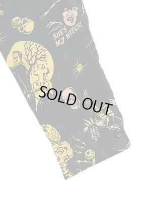 画像6: 【 STAR OF HOLLYWOOD×VINCE RAY（スターオブハリウッド×ヴィンスレイ） 】　L/S OPEN SHIRTS　[ THE MONSTERS ] [ BLACK ]