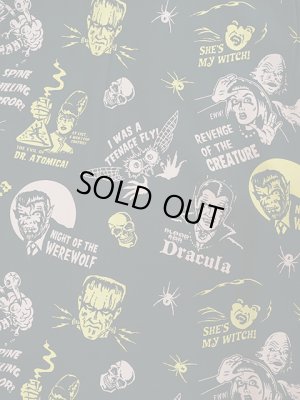 画像7: 【 STAR OF HOLLYWOOD×VINCE RAY（スターオブハリウッド×ヴィンスレイ） 】　L/S OPEN SHIRTS　[ THE MONSTERS ] [ BLACK ]