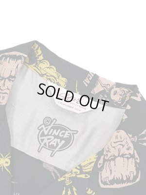 画像8: 【 STAR OF HOLLYWOOD×VINCE RAY（スターオブハリウッド×ヴィンスレイ） 】　L/S OPEN SHIRTS　[ THE MONSTERS ] [ BLACK ]