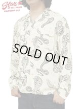 【 STAR OF HOLLYWOOD × VINCE RAY（スターオブハリウッド × ヴィンスレイ） 】　L/S OPEN SHIRTS　[ KING COBRA ] [ WHITE x PINK ]