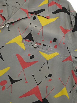 画像4: 【 STAR OF HOLLYWOOD（スターオブハリウッド） 】　L/S OPEN SHIRTS　[ ATOMIC ] [ GRAY ]