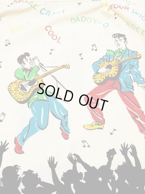 画像5: 【 STAR OF HOLLYWOOD（スターオブハリウッド） 】　半袖コットンオープンカラーシャツ　[ KING OF ROCK'N'ROLL ]