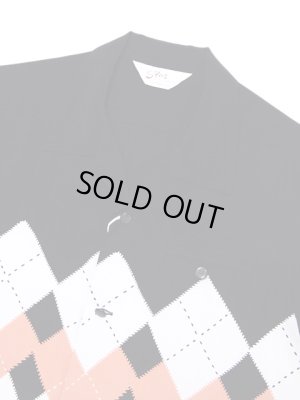 画像3: 【 STAR OF HOLLYWOOD（スターオブハリウッド） 】　半袖レーヨンオープンカラーシャツ　[ ARGYLE ]