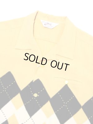 画像3: 【 STAR OF HOLLYWOOD（スターオブハリウッド） 】　半袖レーヨンオープンカラーシャツ　[ ARGYLE ]