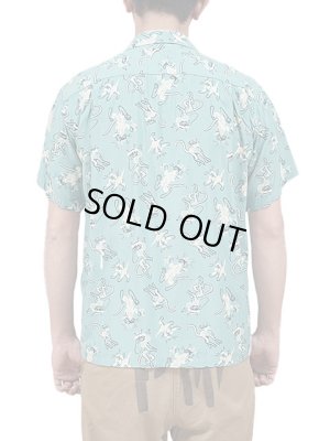 画像2: 【 STAR OF HOLLYWOOD（スターオブハリウッド） 】　S/S OPEN SHIRTS　[ FANCY CATS ]