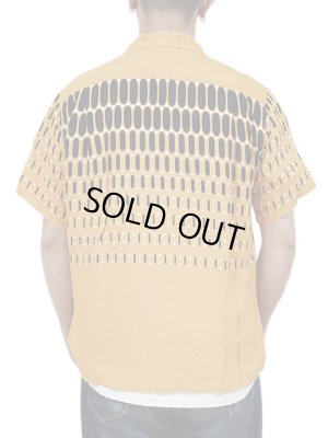 画像2: 【 STAR OF HOLLYWOOD（スターオブハリウッド） 】　S/S OPEN SHIRTS　[ ELVIS DOTS ] [ L.BROWN ]