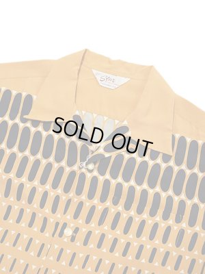 画像3: 【 STAR OF HOLLYWOOD（スターオブハリウッド） 】　S/S OPEN SHIRTS　[ ELVIS DOTS ] [ L.BROWN ]