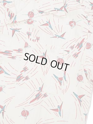 画像4: 【 STAR OF HOLLYWOOD（スターオブハリウッド） 】　S/S DOBBY COTTON OPEN SHIRT　[ SPACE SHIP ] [ OFF WHITE ]