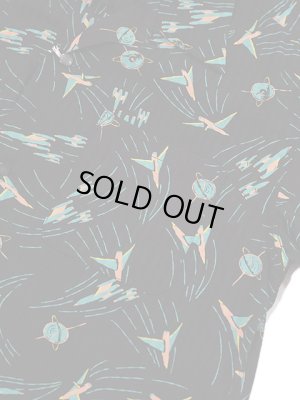 画像4: 【 STAR OF HOLLYWOOD（スターオブハリウッド） 】　S/S DOBBY COTTON OPEN SHIRT　[ SPACE SHIP ] [ BLACK ]