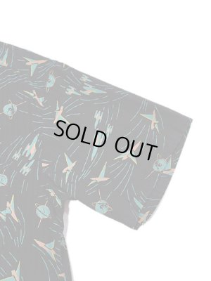 画像5: 【 STAR OF HOLLYWOOD（スターオブハリウッド） 】　S/S DOBBY COTTON OPEN SHIRT　[ SPACE SHIP ] [ BLACK ]