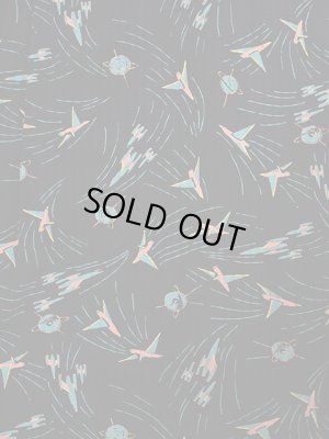 画像6: 【 STAR OF HOLLYWOOD（スターオブハリウッド） 】　S/S DOBBY COTTON OPEN SHIRT　[ SPACE SHIP ] [ BLACK ]