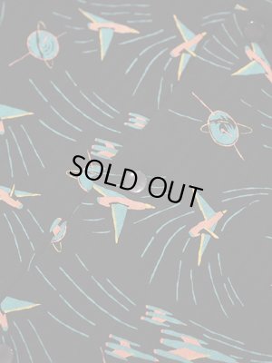 画像7: 【 STAR OF HOLLYWOOD（スターオブハリウッド） 】　S/S DOBBY COTTON OPEN SHIRT　[ SPACE SHIP ] [ BLACK ]